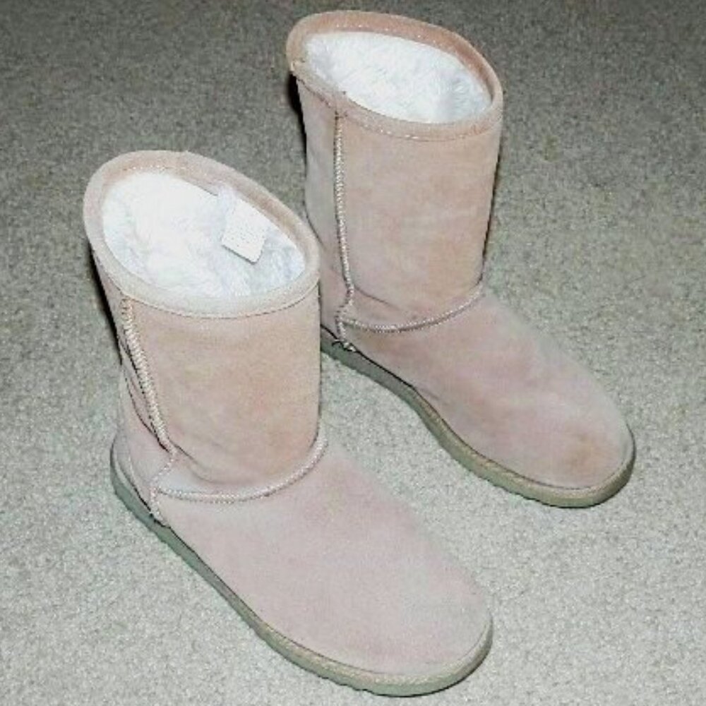 Women's Faux Fur-Lined Boots Size 8 Tan